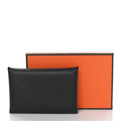 Hermes Epsom Calvi Card Case Black 9 of 9