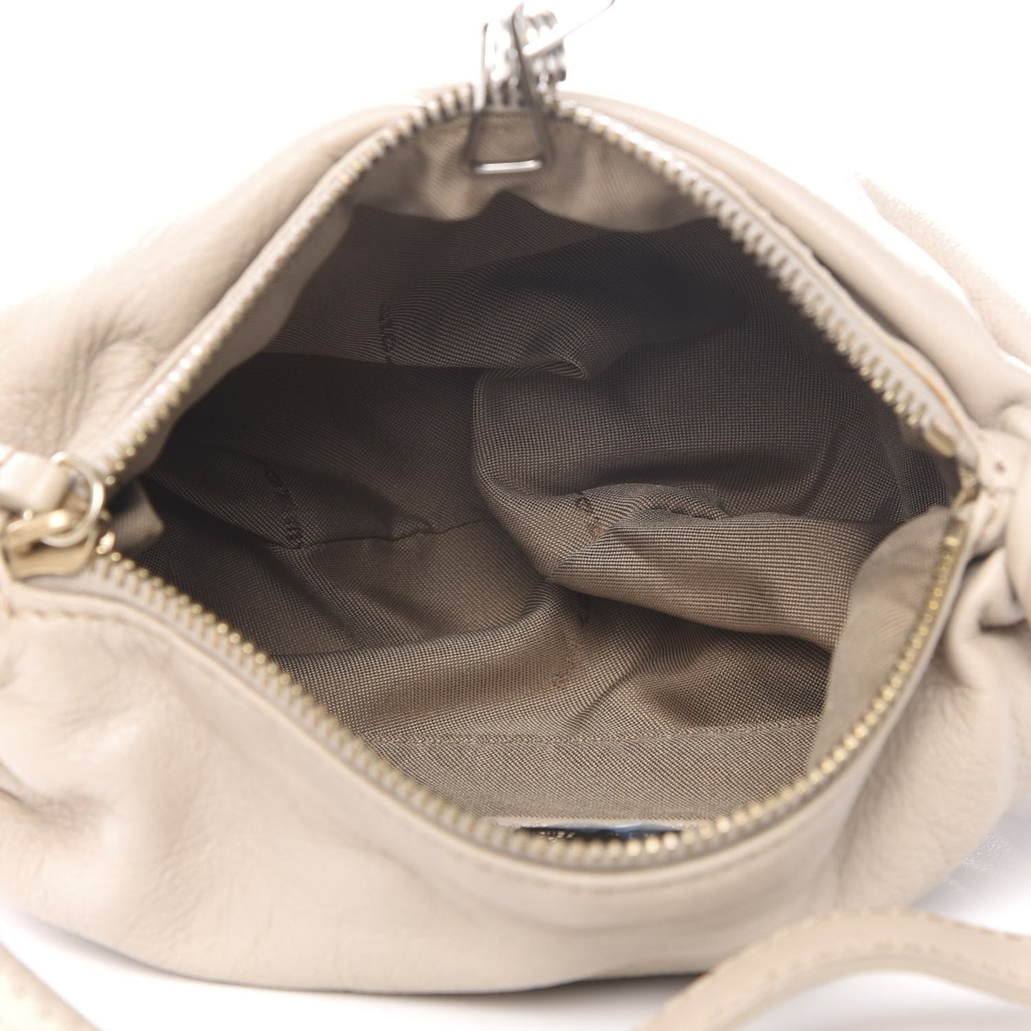 Calfskin Mini Hobo Bag Beige