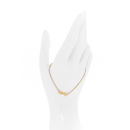Saint Laurent Brass Monogram Charm Bracelet 2 of 4