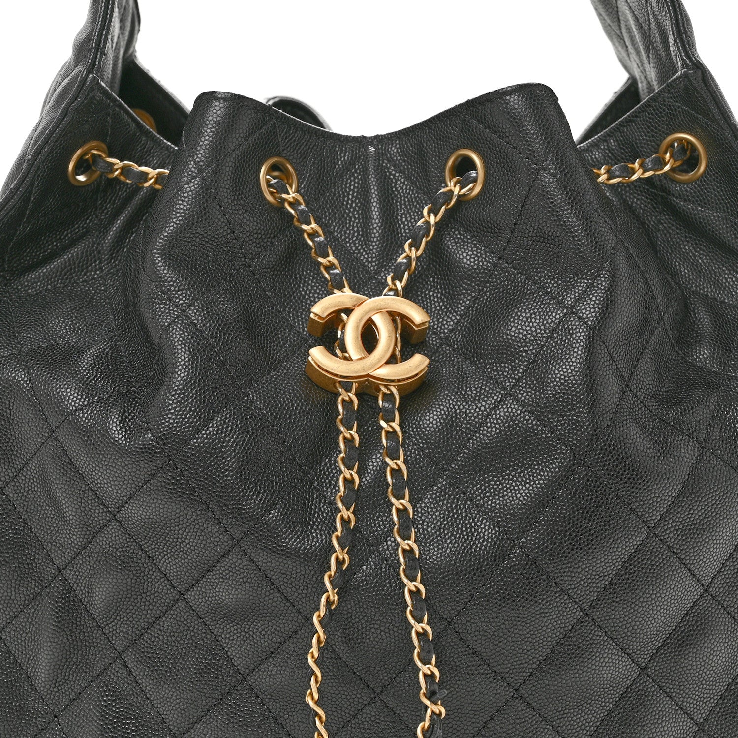 Chanel Caviar Quilted Medium Chanel 25 Handbag Black 9 of 14