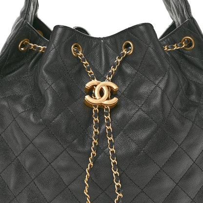 Chanel Caviar Quilted Medium Chanel 25 Handbag Black 9 of 14