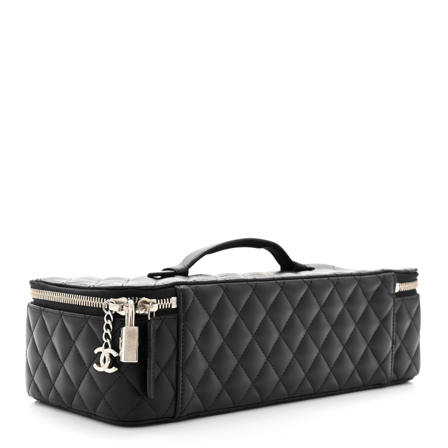 Chanel Lambskin Quilted Large Jewelry Case Black 4 of 11