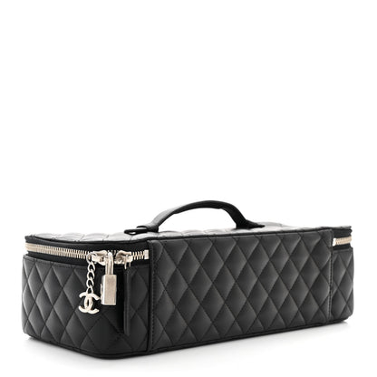Chanel Lambskin Quilted Large Jewelry Case Black 4 of 11