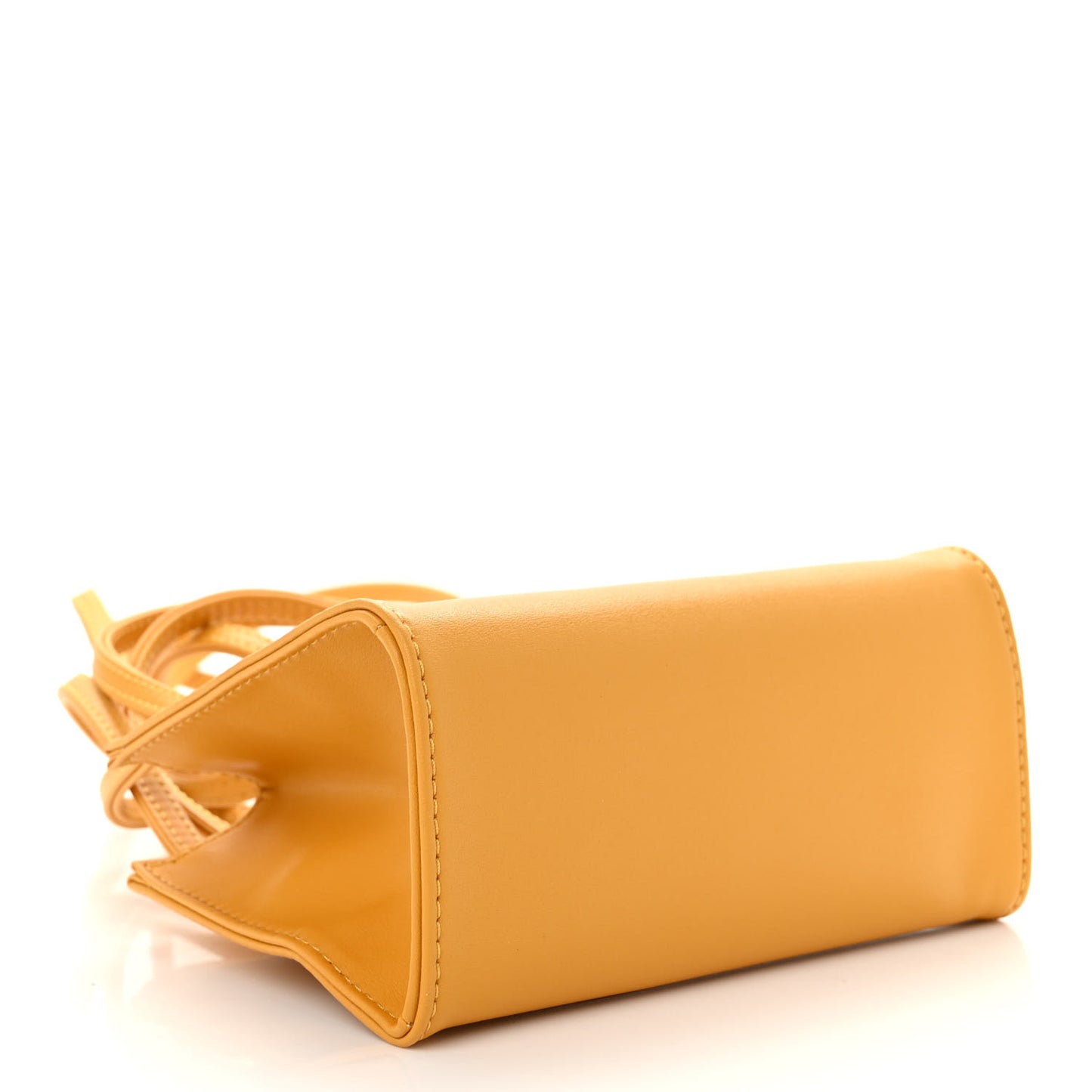 Vegan Leather Small Shopping Bag Mustard