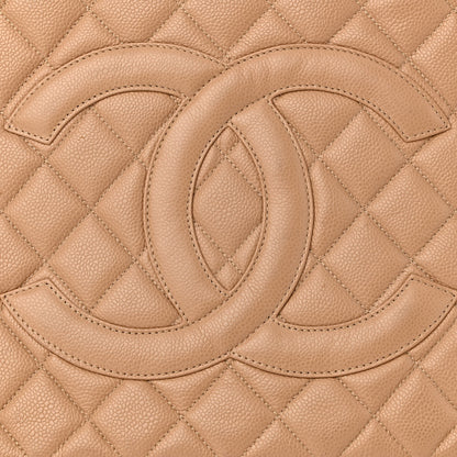 Chanel Caviar Quilted Medallion Tote Beige 8 of 10