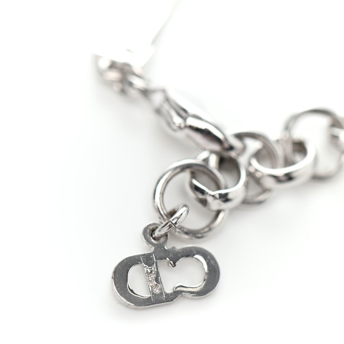 Bow CD Logo Bracelet Silver