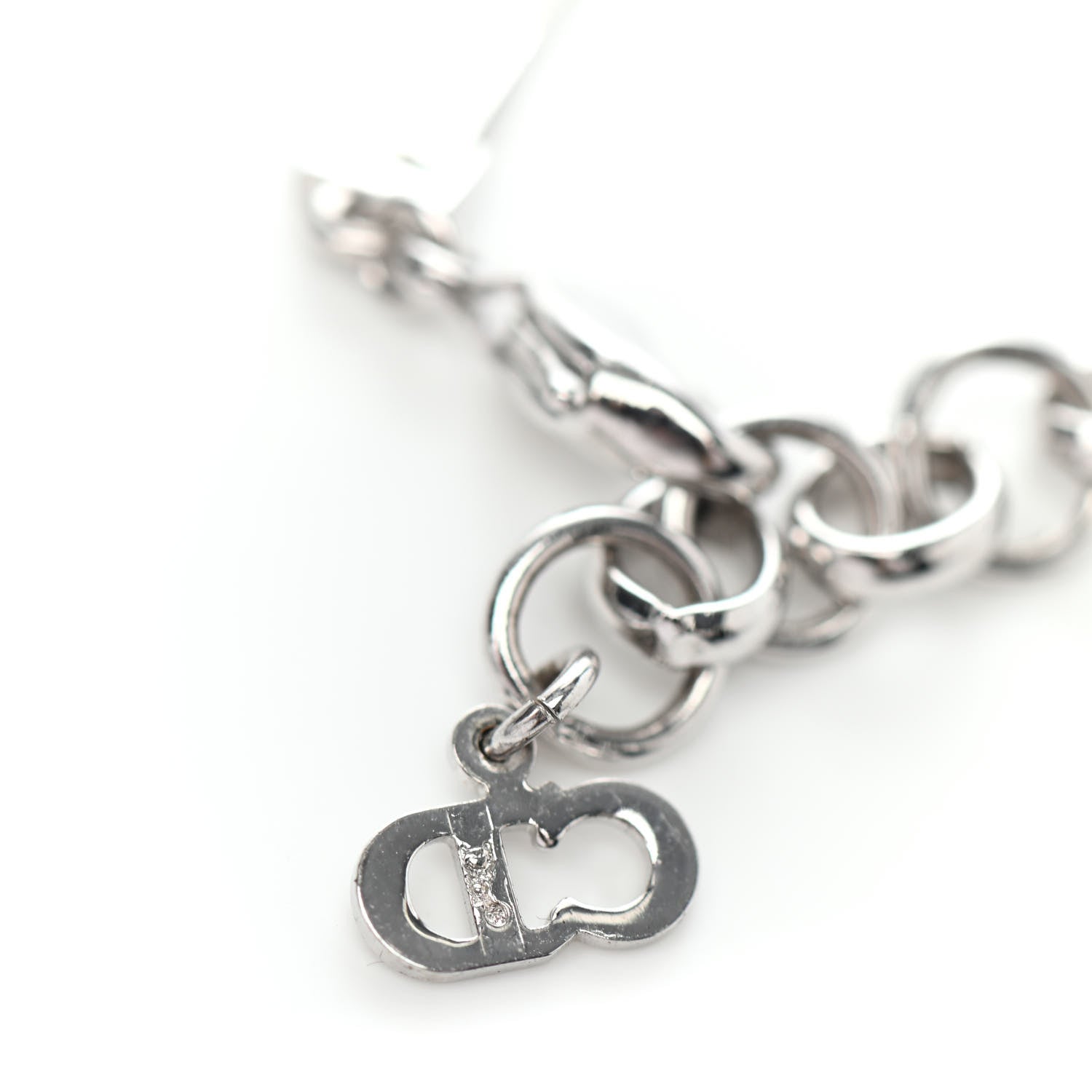 Christian Dior Bow CD Logo Bracelet Silver 3 of 3
