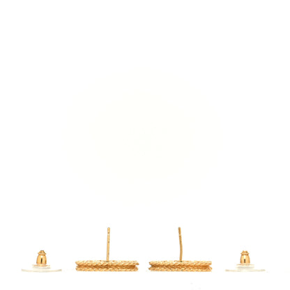 Chanel Metal CC Rope Earrings Matte Gold 3 of 4