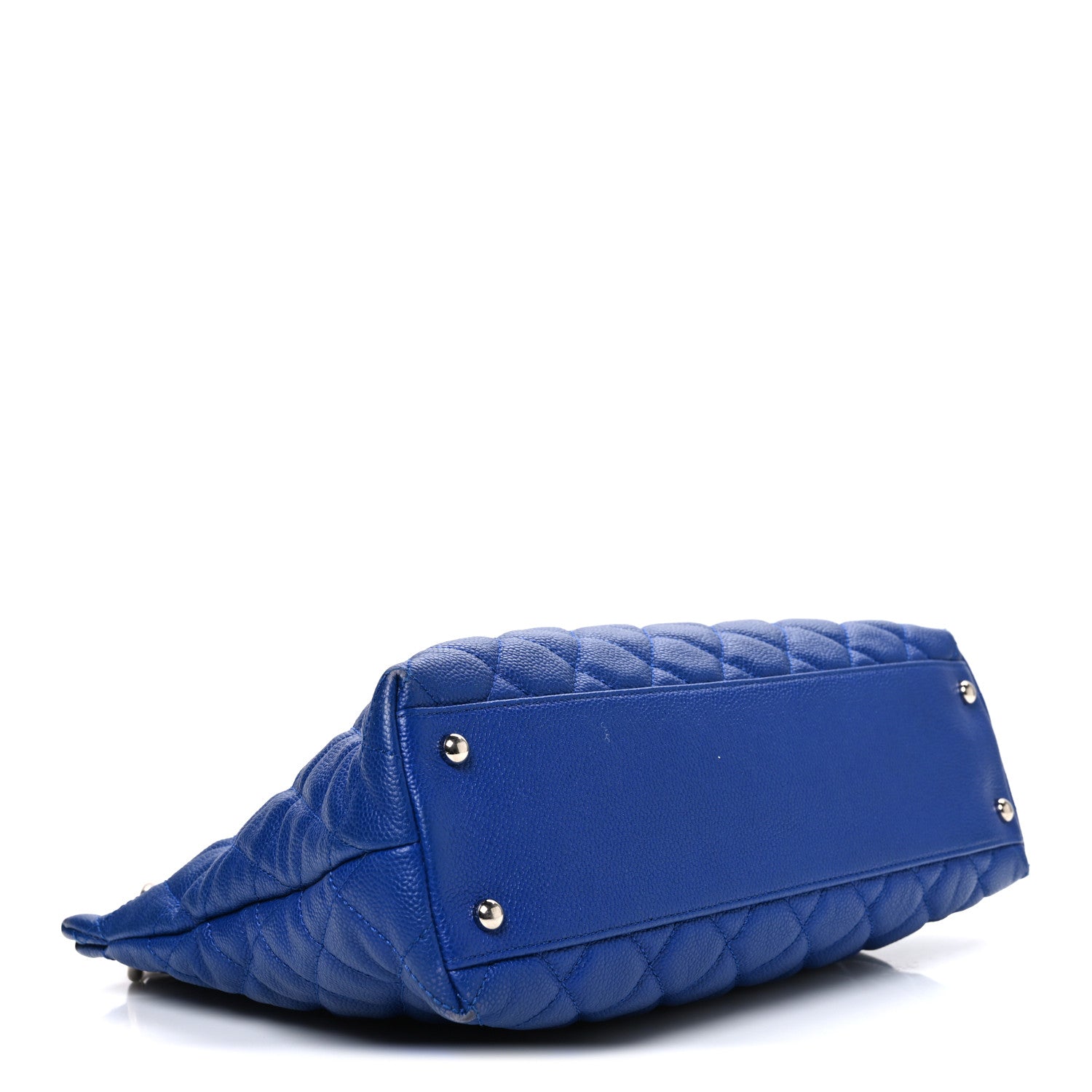 Chanel Caviar Quilted Easy Zip Tote Cobalt Blue 4 of 11