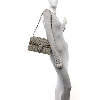 Gucci GG Supreme Monogram Small Dionysus Shoulder Bag Taupe 2 of 12