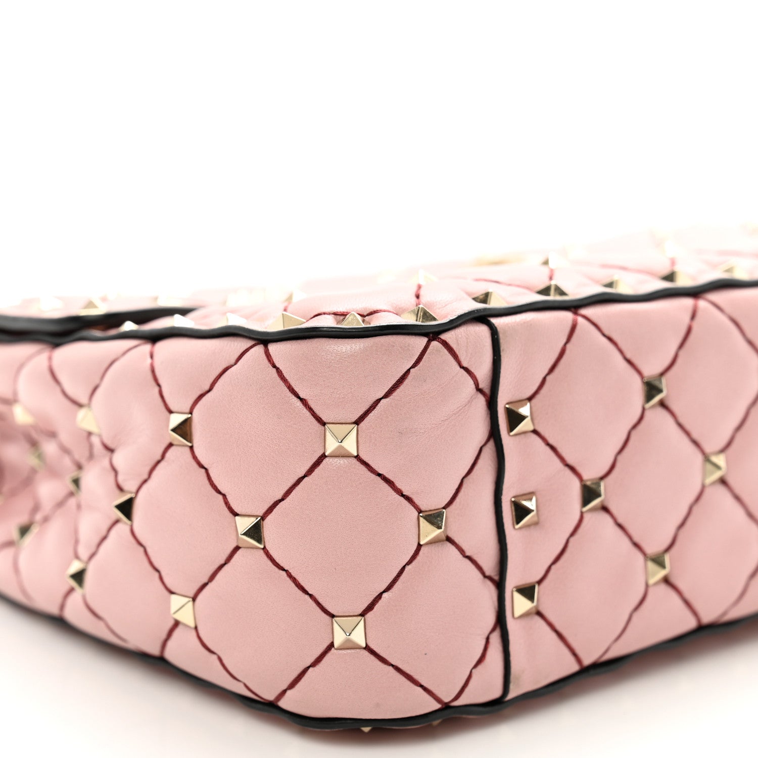 Valentino Garavani Lambskin Medium Rockstud Spike Shoulder Bag Poudre 8 of 10