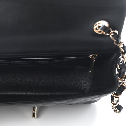 Chanel Lambskin Quilted Mini Rectangular Flap Black 5 of 9