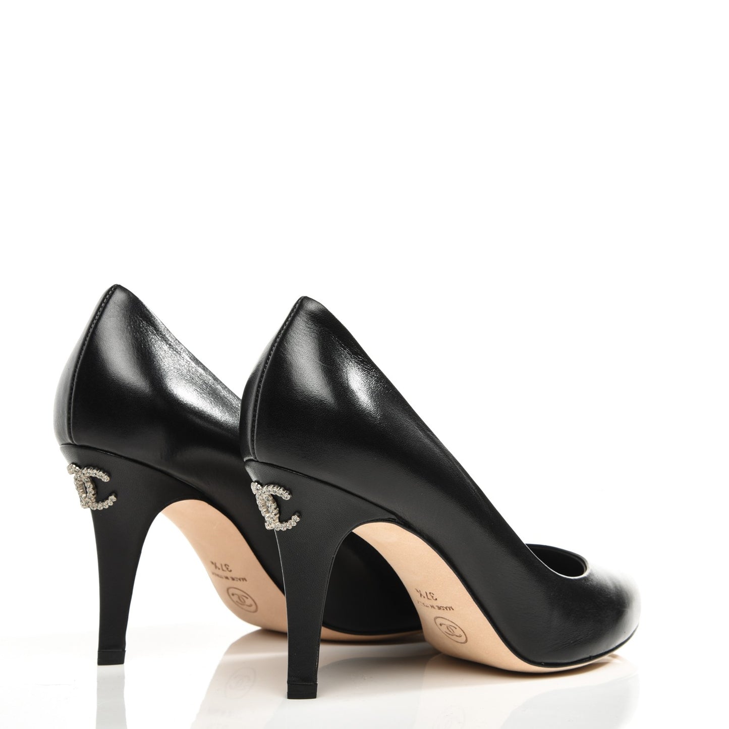Lambskin CC Pumps 37.5 Black