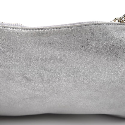 Jimmy Choo Metallic Goatskin Callie Mea Tassel Shoulder Bag Silver 10 of 11