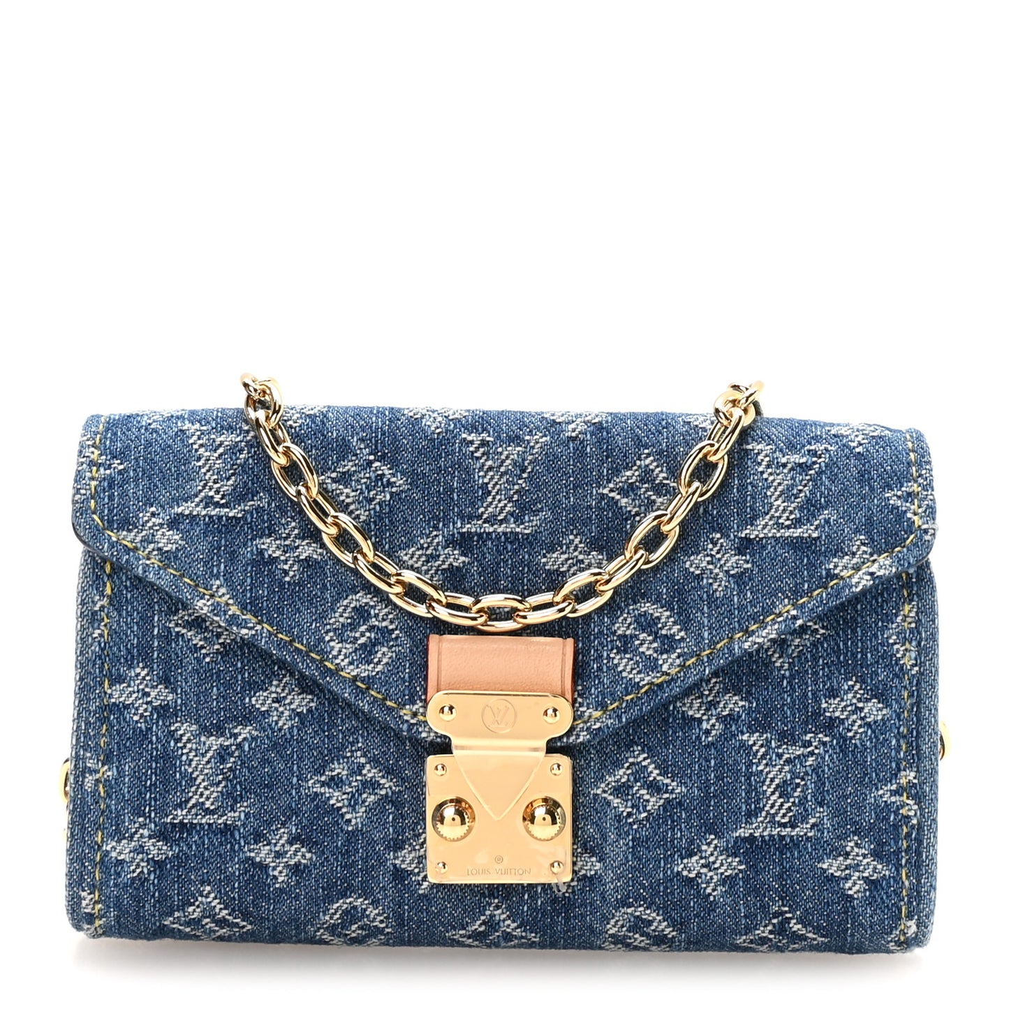 Denim Monogram Pouch Metis Belt Blue