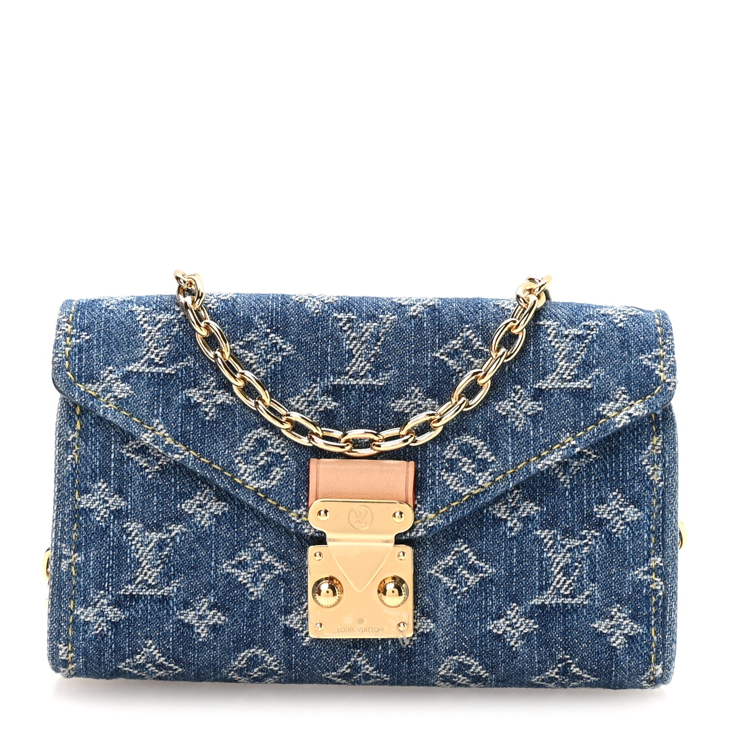 Louis Vuitton Denim Monogram Pouch Metis Belt Blue 1 of 10