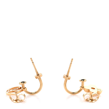 Louis Vuitton Brass Blooming Earrings Gold 3 of 4