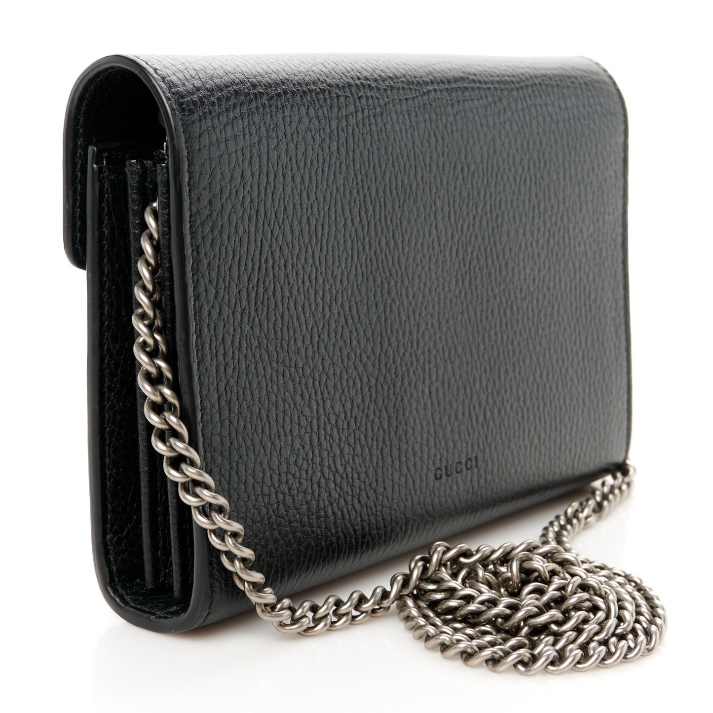 Calfskin Mini Dionysus Chain Wallet Black