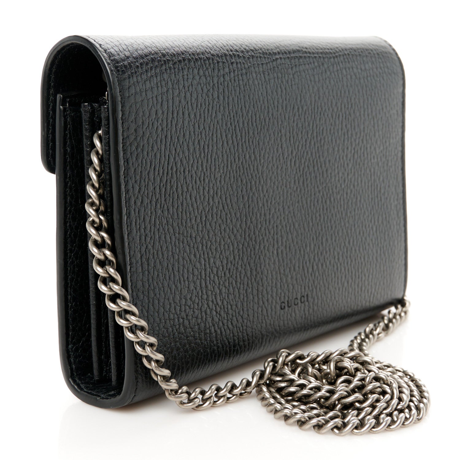 Gucci Calfskin Mini Dionysus Chain Wallet Black 3 of 10