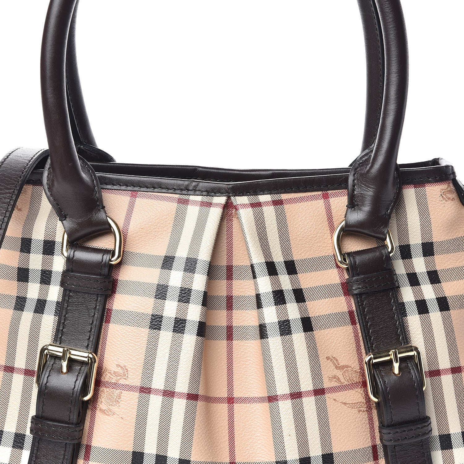 Burberry Haymarket Check Small Northfield Tote Chocolate 12 of 12