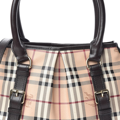Burberry Haymarket Check Small Northfield Tote Chocolate 12 of 12