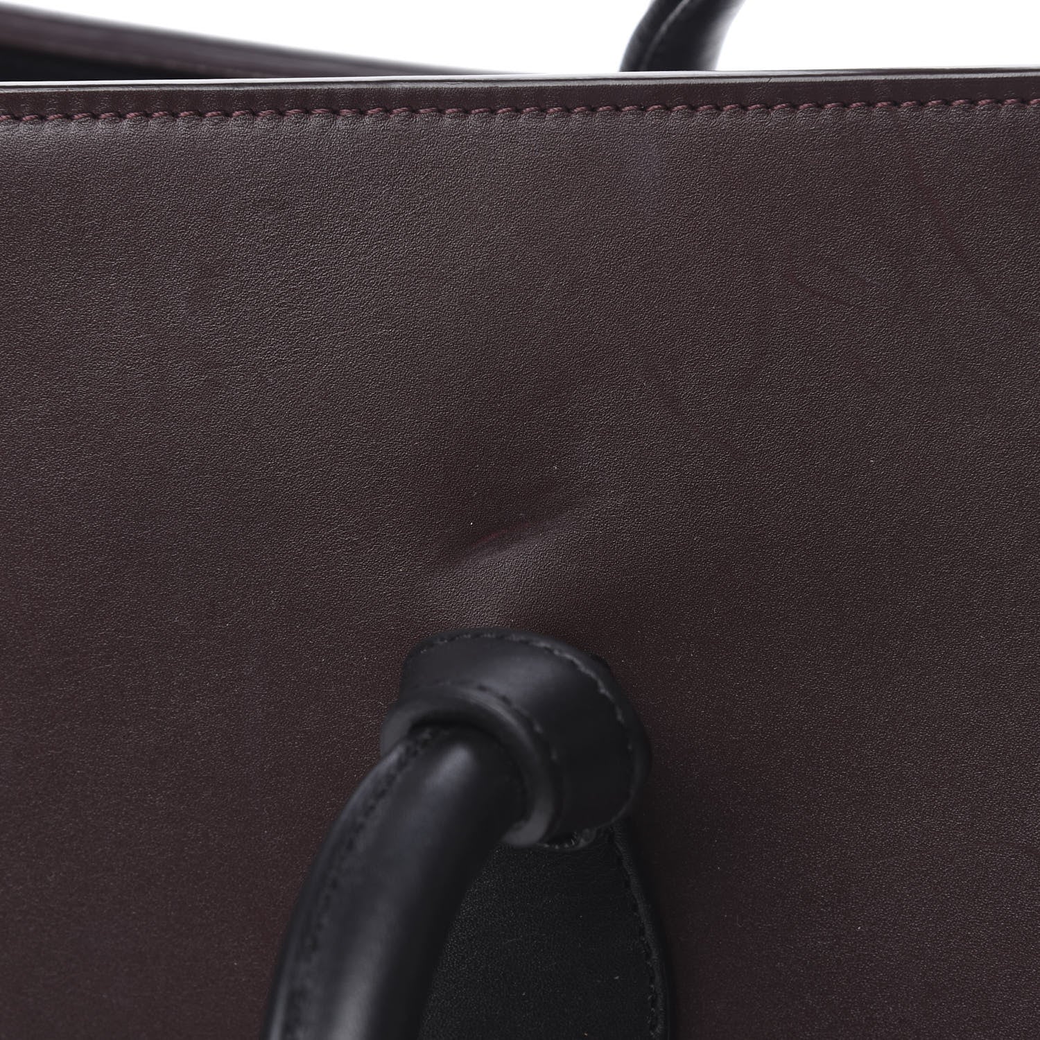 Celine Smooth Calfskin Large Bi-Color Tie Knot Tote Black Burgundy 21 of 21