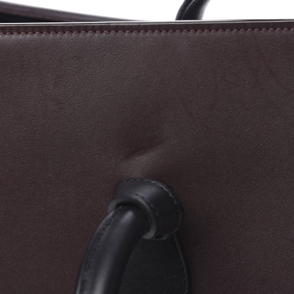 Celine Smooth Calfskin Large Bi-Color Tie Knot Tote Black Burgundy 21 of 21