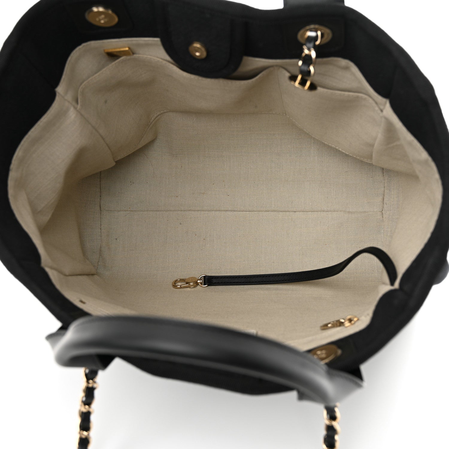 Chanel Mixed Fibers Small Deauville Tote Black 5 of 11