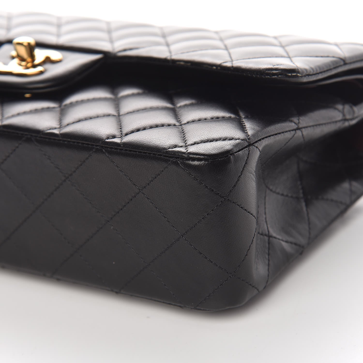 Chanel Lambskin Quilted Medium Double Flap Black 9 of 14
