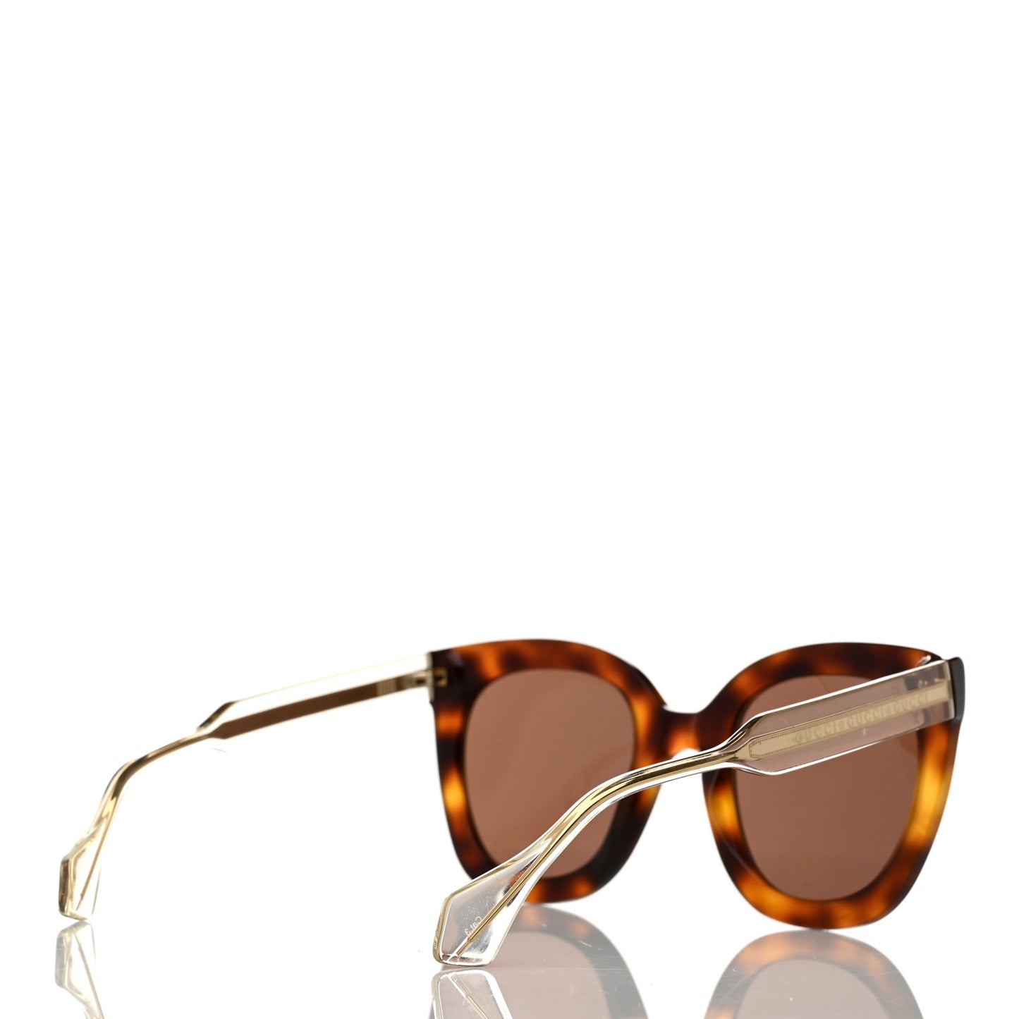 Acetate Crystal Square Sunglasses GG0564S Tortoise