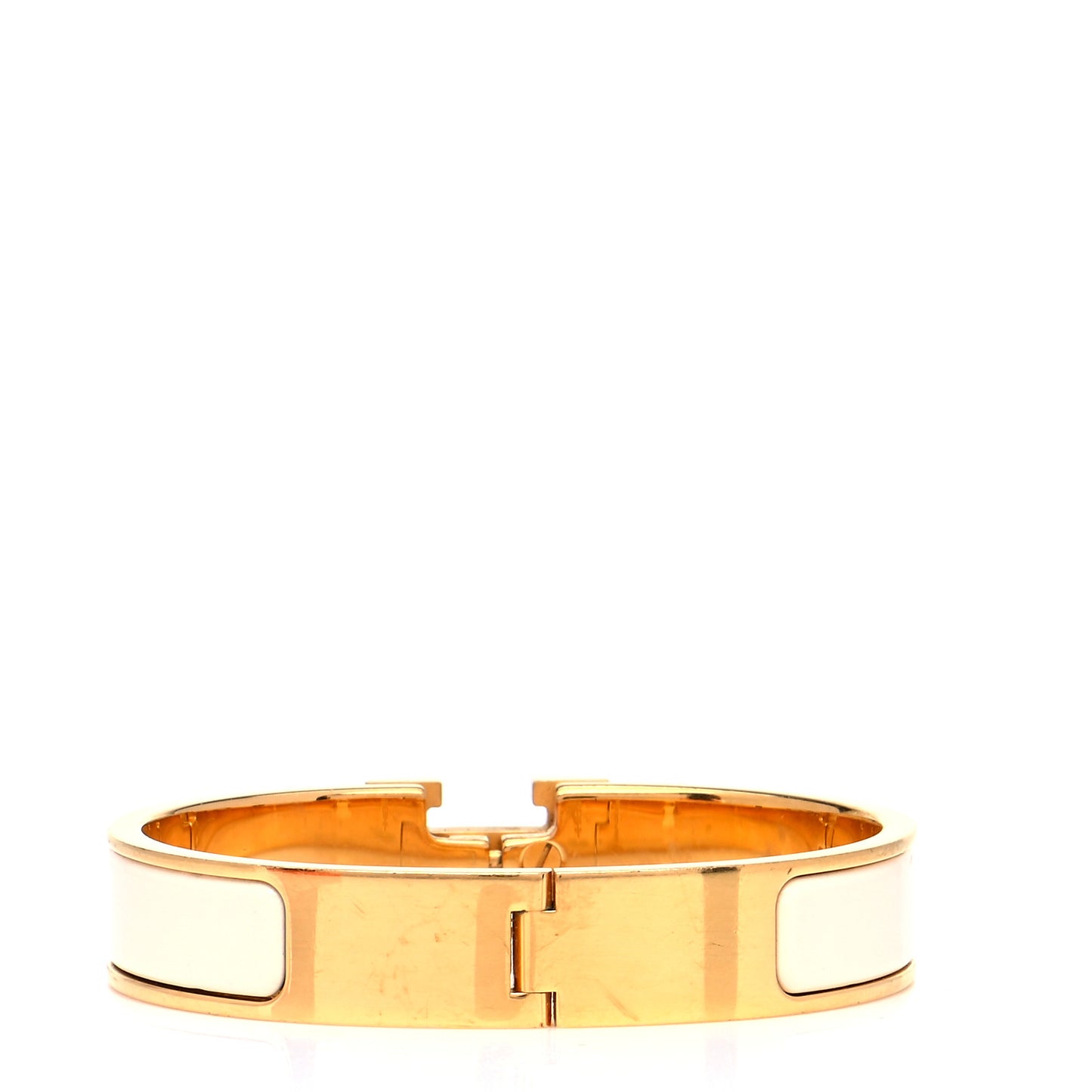 Enamel Narrow Clic Clac H Bracelet PM Craie