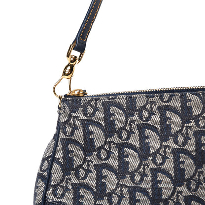 Christian Dior Monogram Mini Saddle Pochette Navy 8 of 11