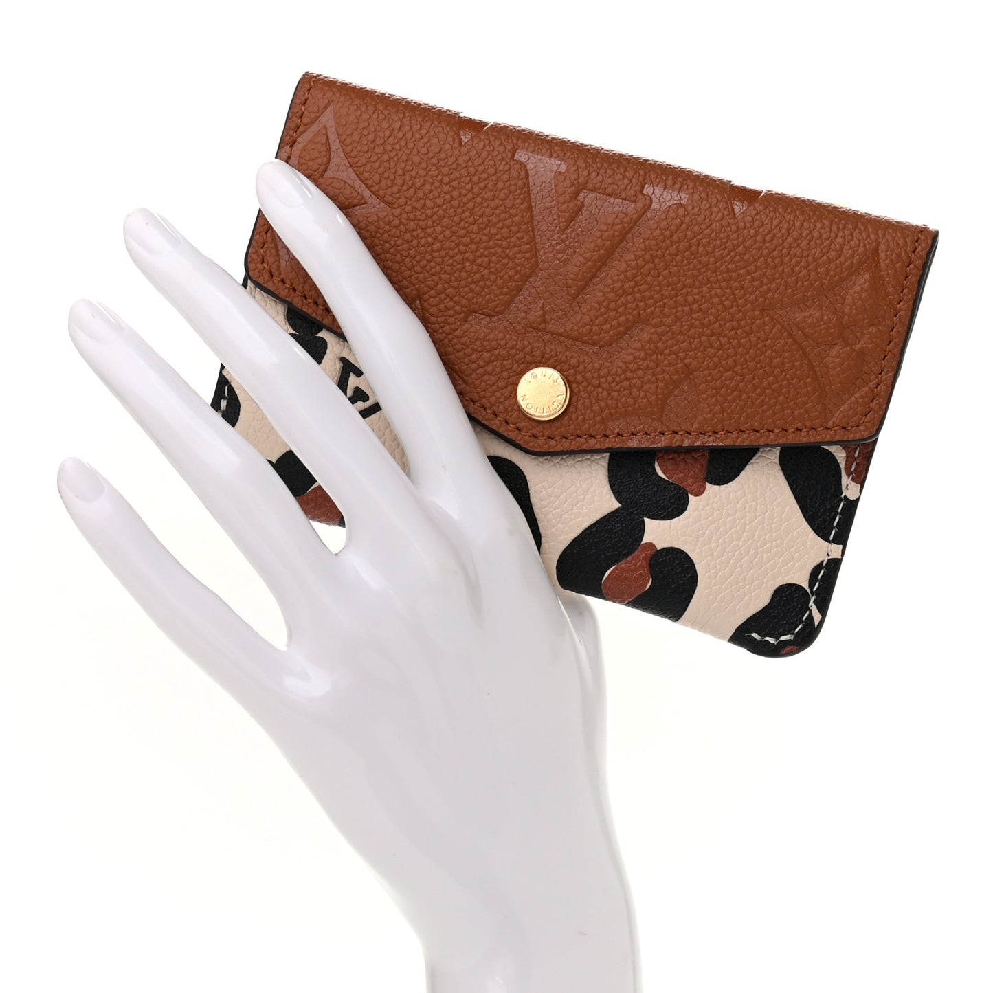 Empreinte Monogram Giant Wild At Heart Key Pouch Caramel