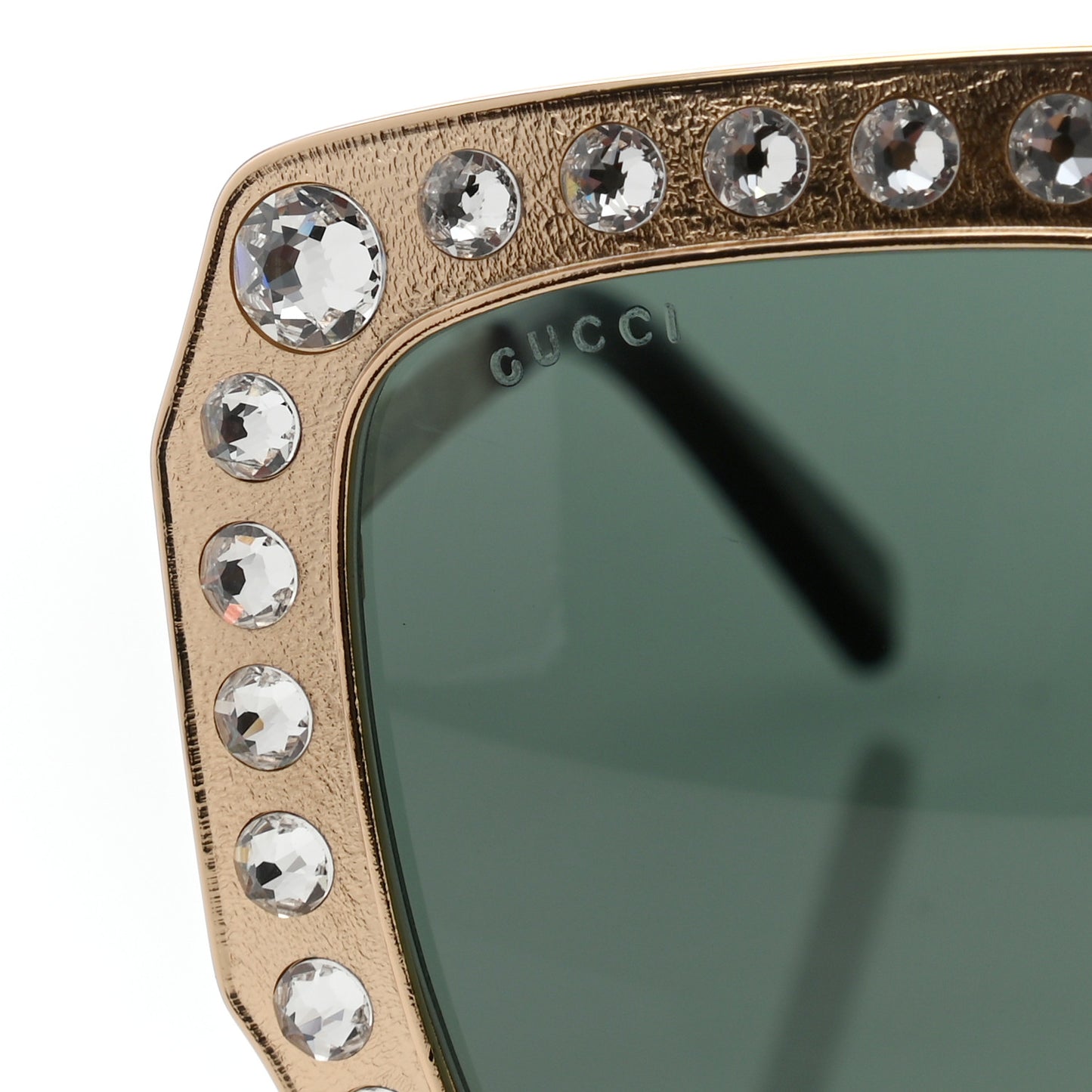 Metal Acetate Crystal Oversize GG0115S Sunglasses Gold
