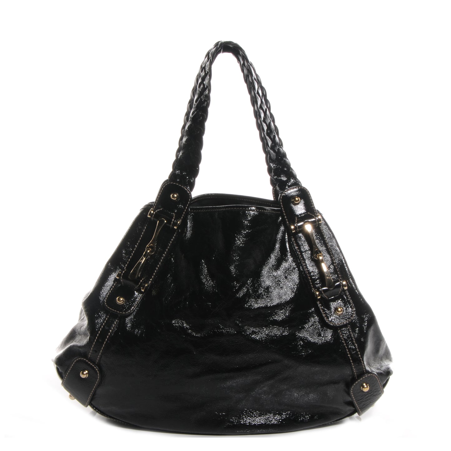 Patent Leather Medium Pelham Shoulder Bag Black