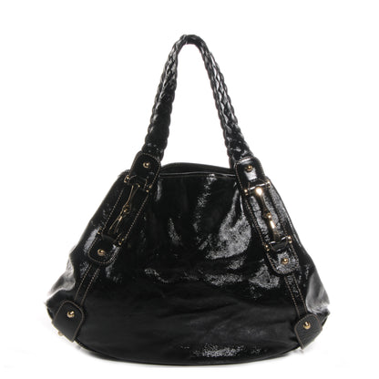 Gucci Patent Leather Medium Pelham Shoulder Bag Black 1 of 7