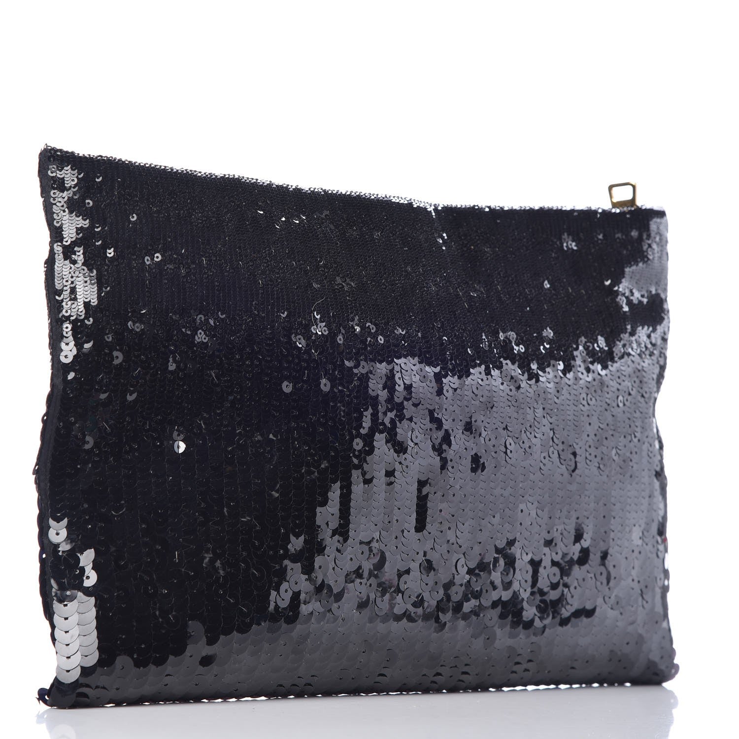 Prada Sequin Pochette Clutch Black 2 of 10
