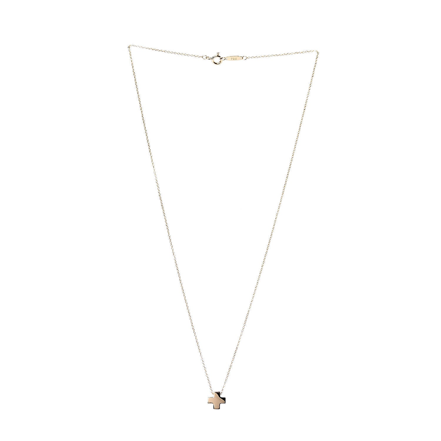Tiffany 18K Yellow Gold Cruciform Cross Pendant Necklace 3 of 7