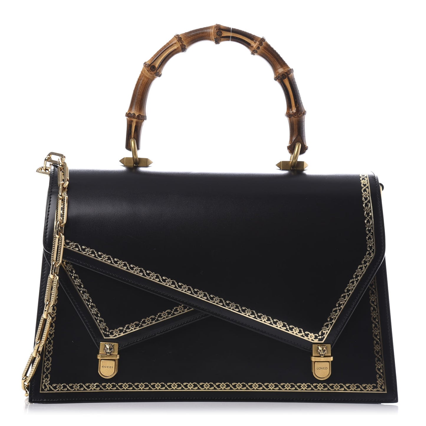 Smooth Calfskin Medium Ottilia Top Handle Bag Black