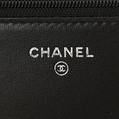 Chanel Lambskin Quilted Wallet On Chain WOC Black 5 of 11