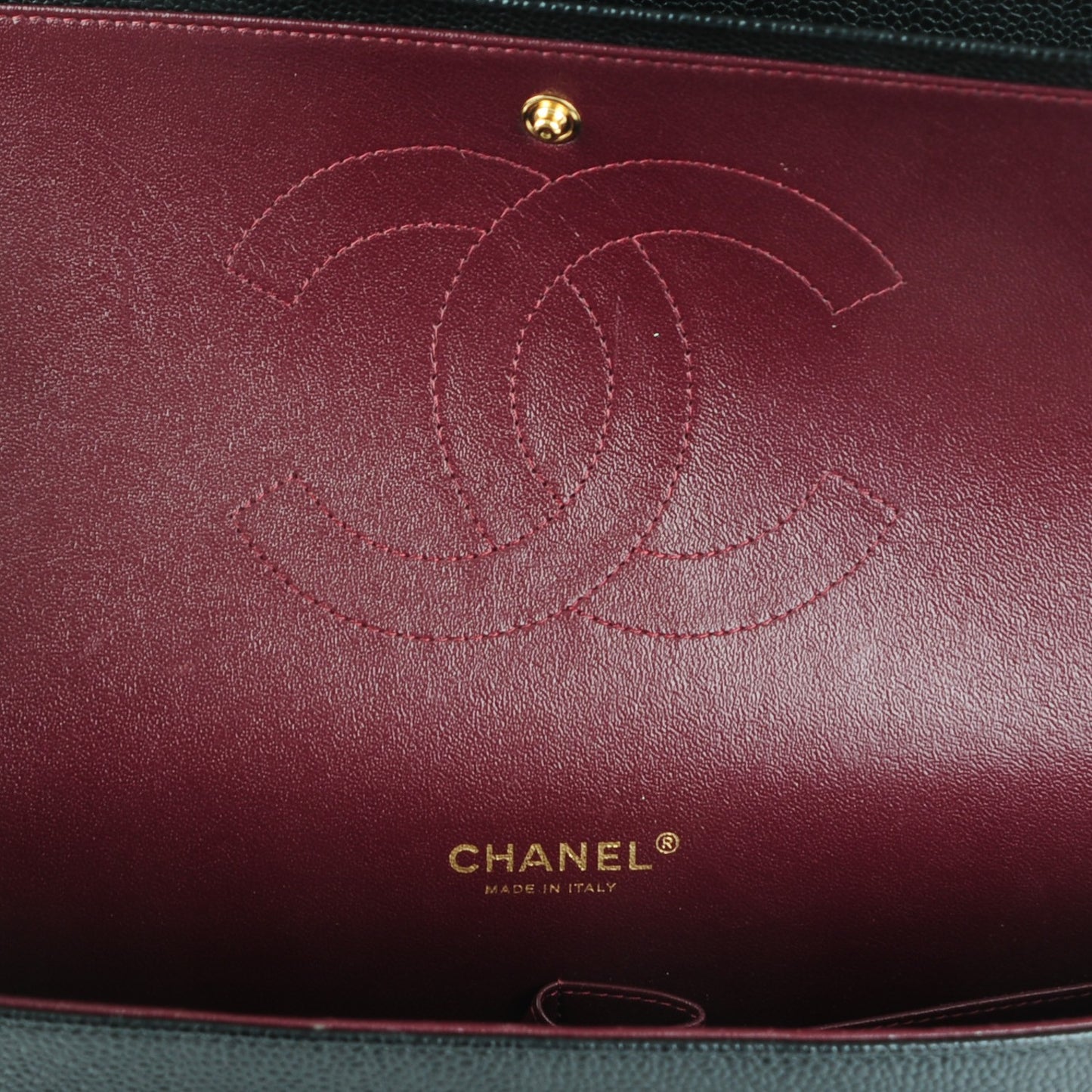 Caviar Quilted Maxi Double Flap Black