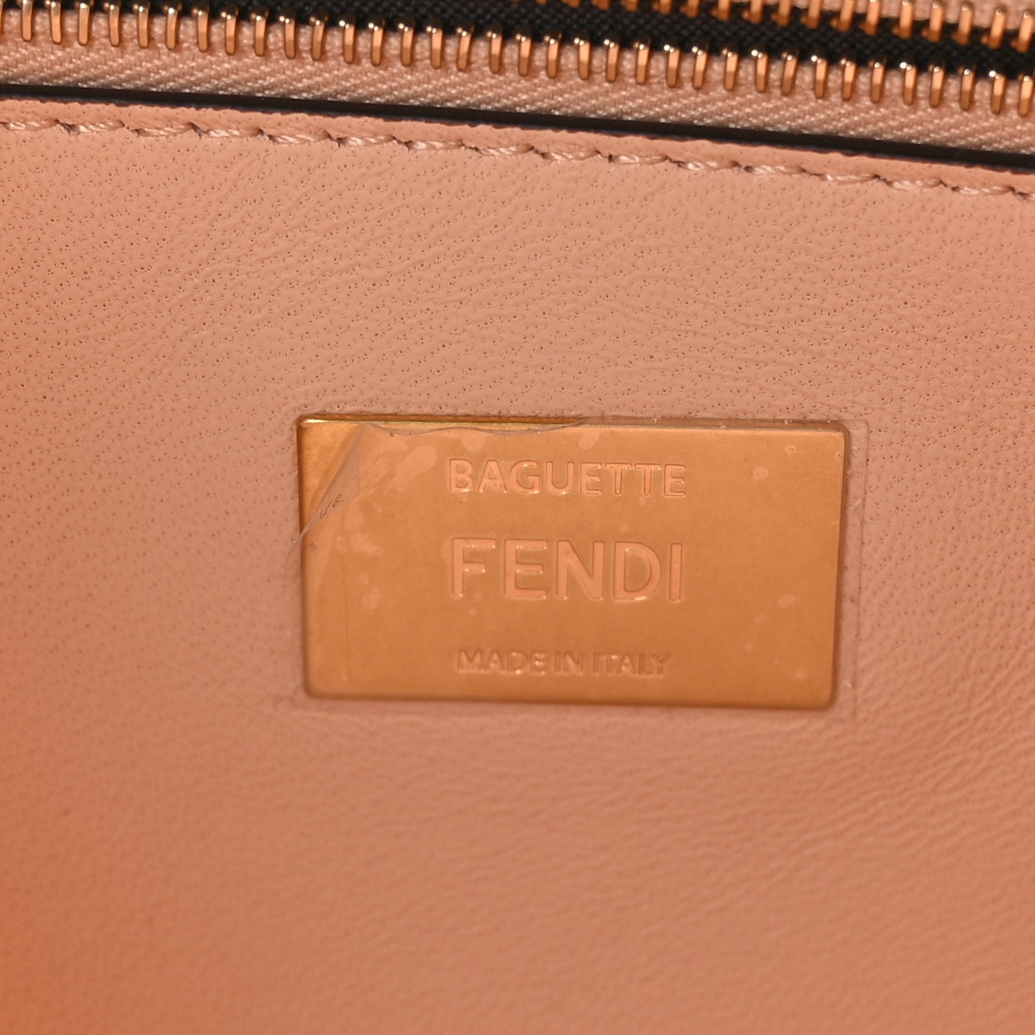 Fendi Nappa Small FF Embossed Midi Chain Baguette Light Rose 6 of 8