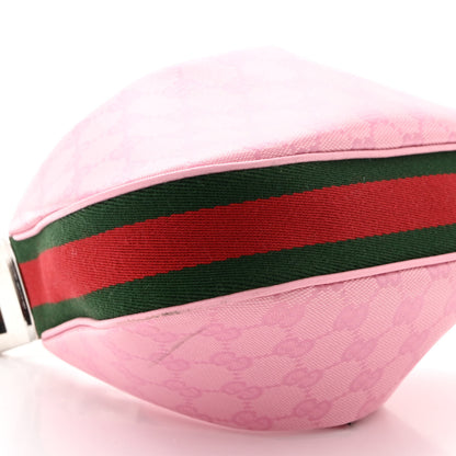 Gucci GG Crystal Coated Canvas Monogram Web Small Attache Shoulder Bag Pink 9 of 10