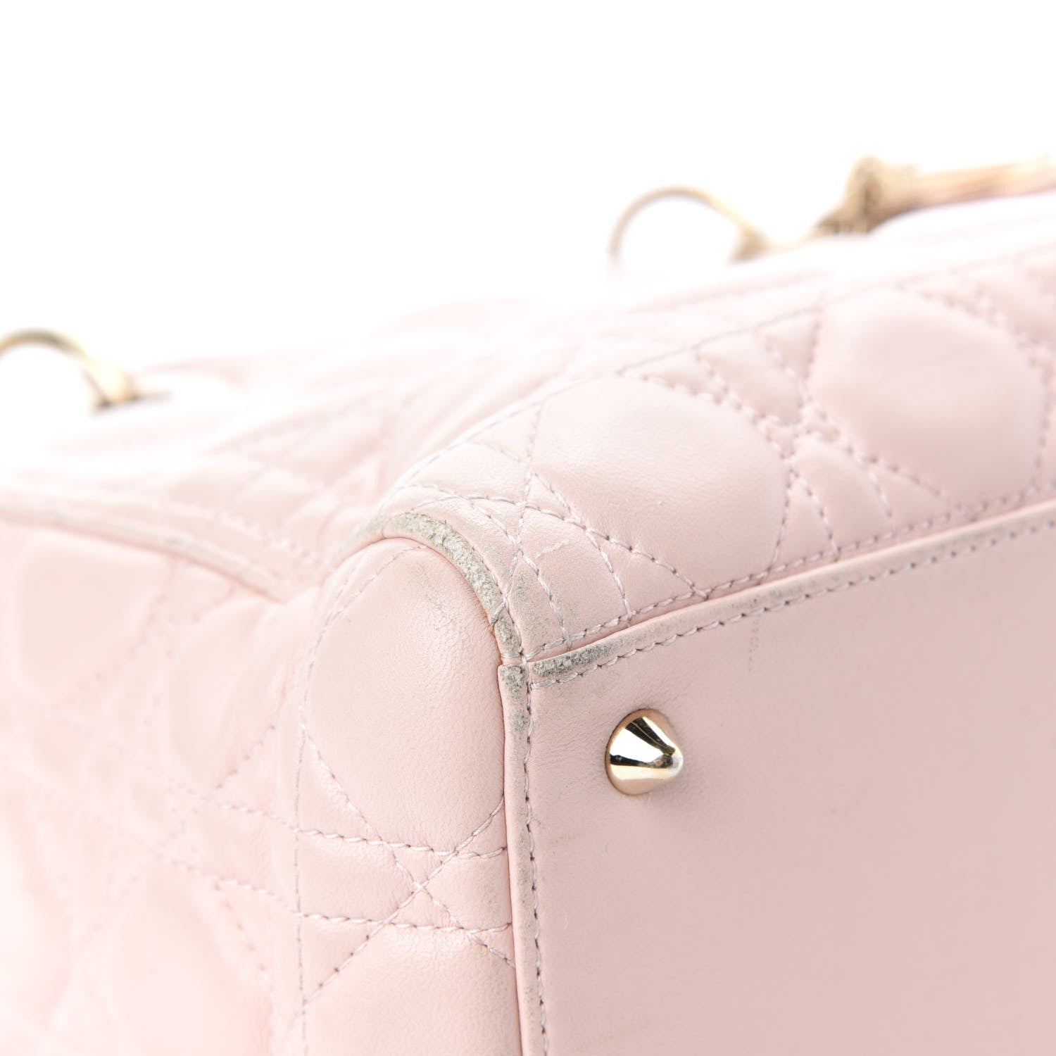 Christian Dior Lambskin Cannage Medium Lady Dior Light Pink 8 of 19