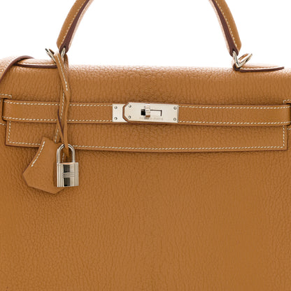 Hermes Chevre de Coromandel Kelly Retourne 32 Caramel 8 of 15