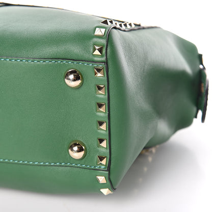 Valentino Garavani VALENTINO Vitello Rockstud Top Handle Satchel Pop Green 6 of 13