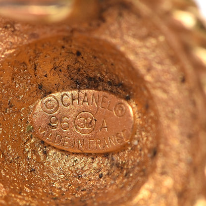 Chanel Button Clip On Earrings Gold 4 of 5