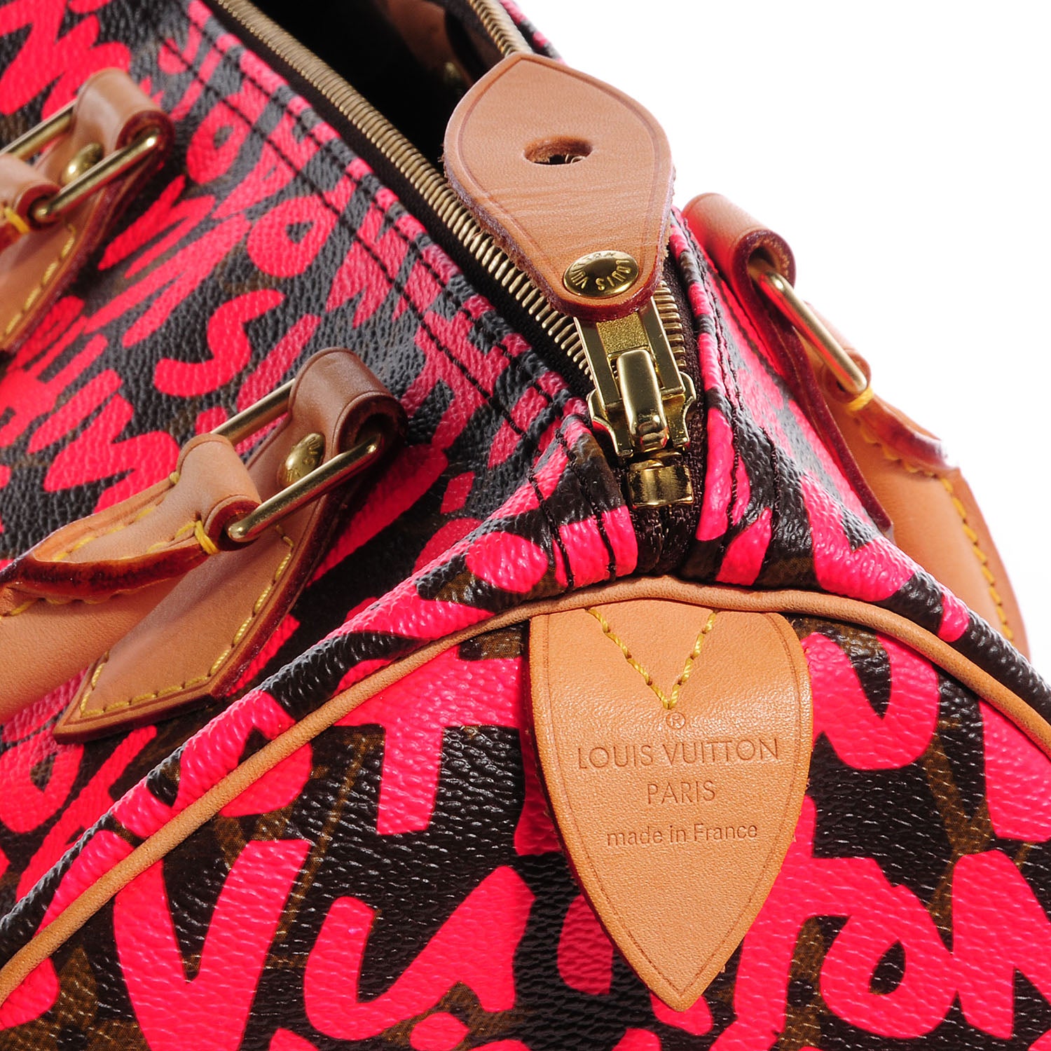 Louis Vuitton Monogram Graffiti Speedy 30 Fuchsia 6 of 7