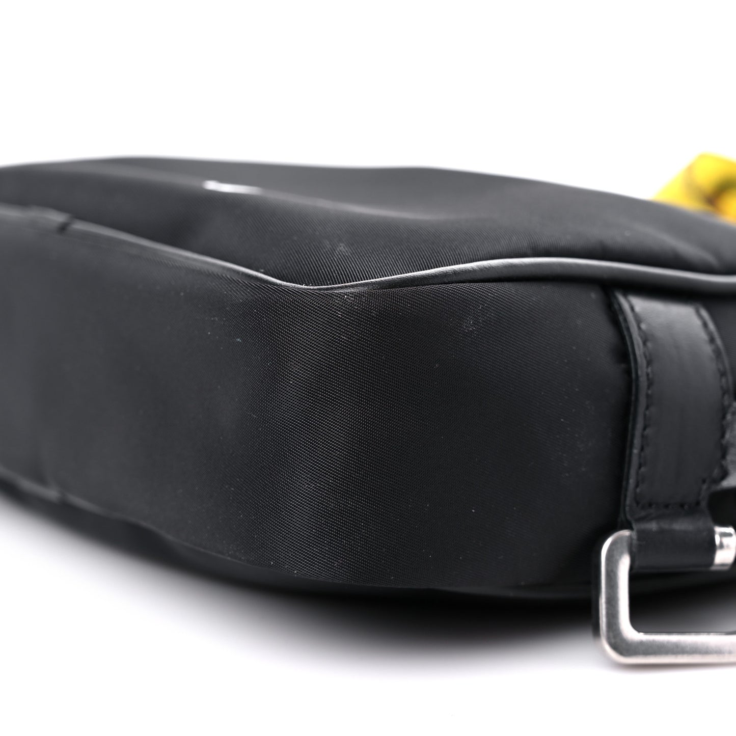 Nylon Logo Print Crossbody Bag Black