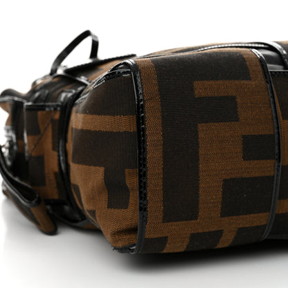 Fendi Patent Zucca Crossword Grande Bag Tobacco 8 of 10